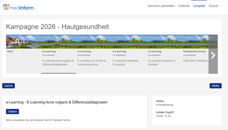 E-Learning Hautgesundheit DE